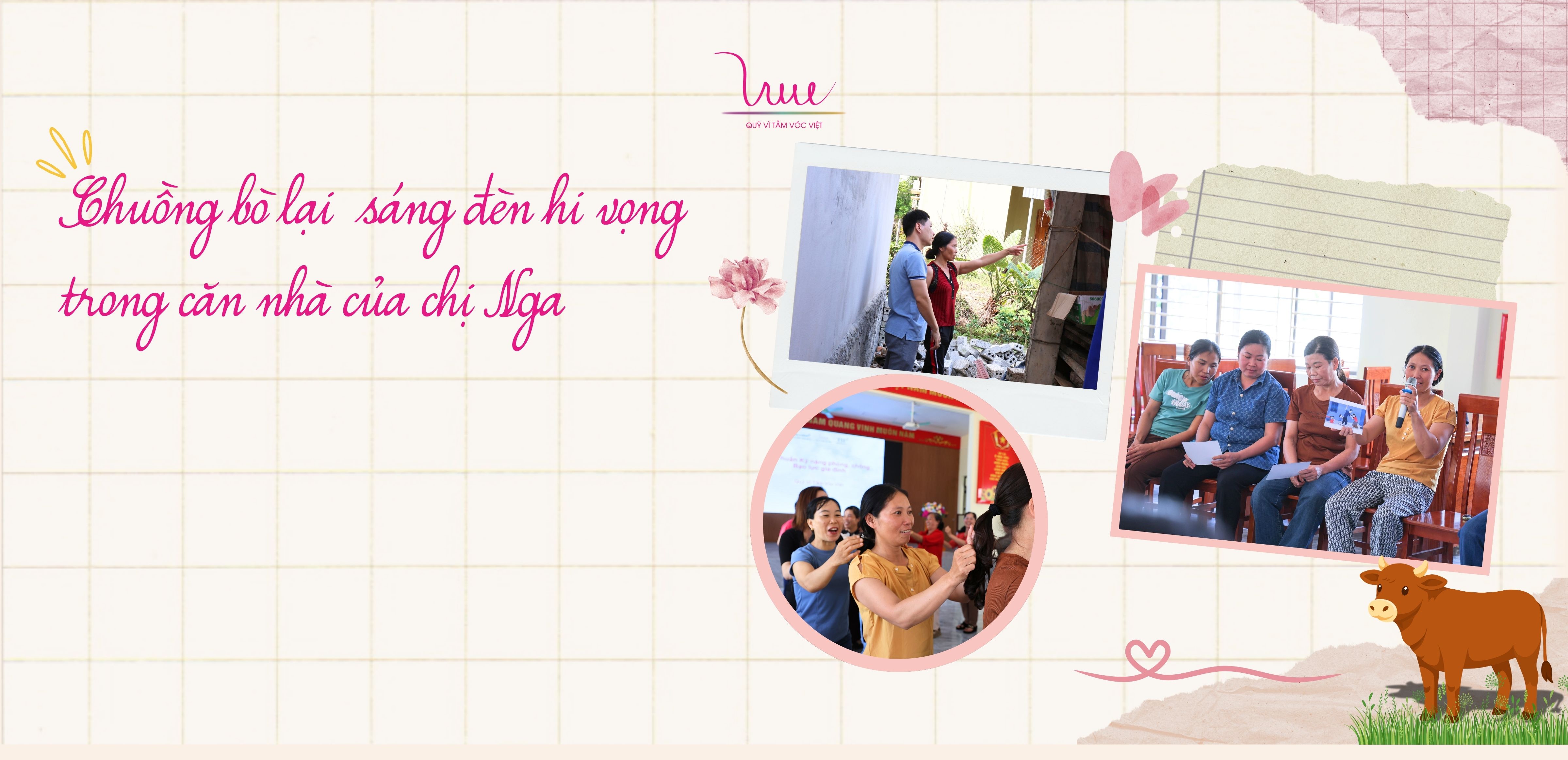 Chuồng bò lại sáng đèn hi vọng trong căn nhà của chị Nga